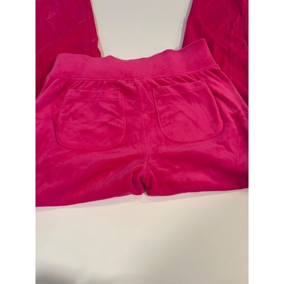 Lilly Pulitzer Hot Pink Velour Jogger Pants With Gold Accents & Elastic Waist Wo - Picture 7 of 9